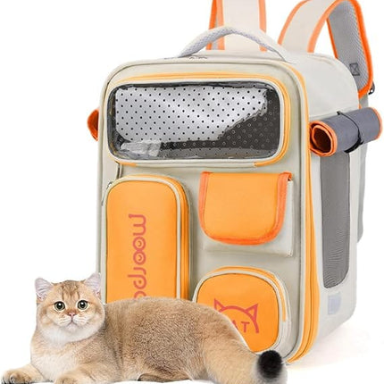 Ziggy Pupps cat Adjustable Breathable Pet Carrier Backpack for Small Cats And Dogs Orange