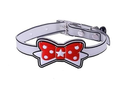 Ziggy Pupps Cat Adjustable Silicone Pet Collar with Bowtie and Bell for Kittens and Cats