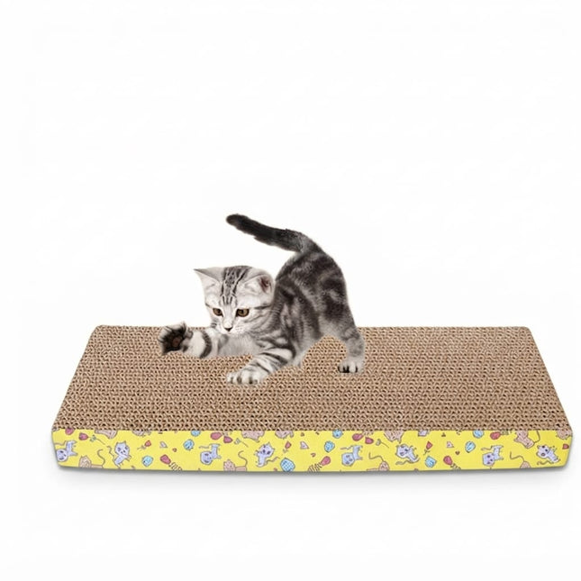 Ziggy Pupps Cat Cardboard Cat Scratch Pad Patterned Side Claw Scratching Post