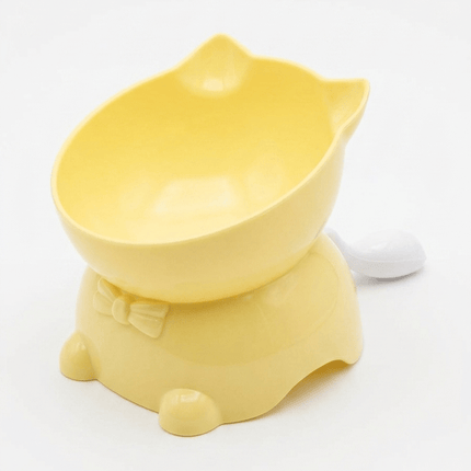 Ziggy Pupps Cat Cat bowl Made of lightweight plastic Size Small Mint Lemon Yellow
