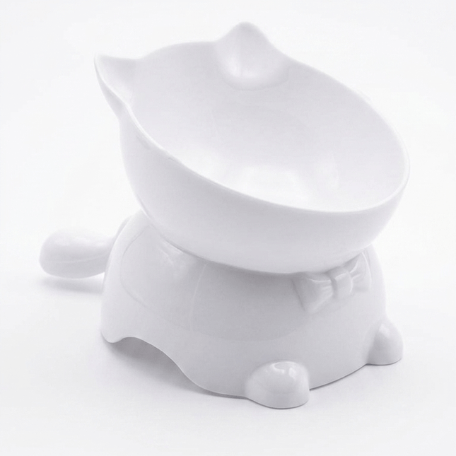 Ziggy Pupps Cat Cat bowl Made of lightweight plastic Size Small white