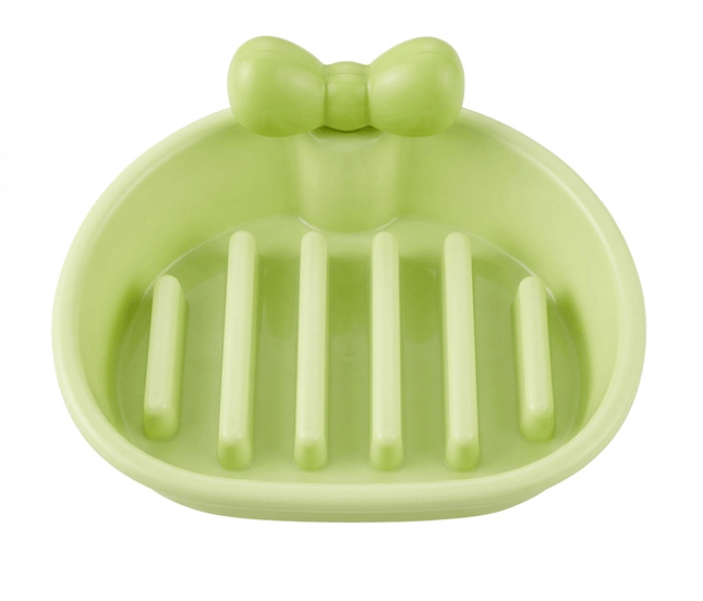 Ziggy Pupps Cat Cat Bowl Slow Feeder Dog Bowl with Bow Design Light Green