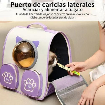 Ziggy Pupps cat Cat Carrier Backpack Space Capsule Bubble Window Pet Travel Backpack with Paw Pockets Pink