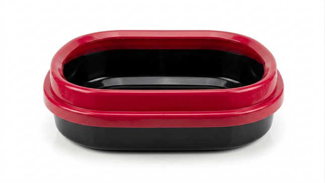 Ziggy Pupps Cat Cat Litter Box Cat Toilet With Border 45x38x15cm Red