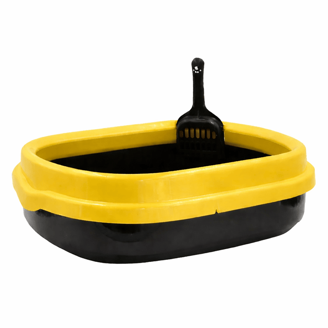 Ziggy Pupps Cat Cat Litter Box Cat Toilet With Border 45x38x15cm Yellow