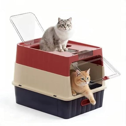 Ziggy Pupps Cat Cat Litter Box Drawer Style Fully Enclosed Easy Clean Pet Toilet Pink