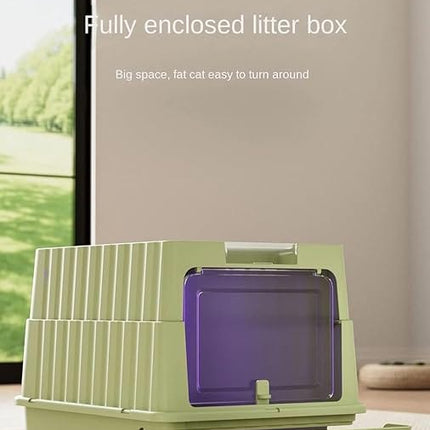 Ziggy Pupps Cat Cat Litter Box Drawer Style Fully Enclosed Easy Clean Pet Toilet Pink
