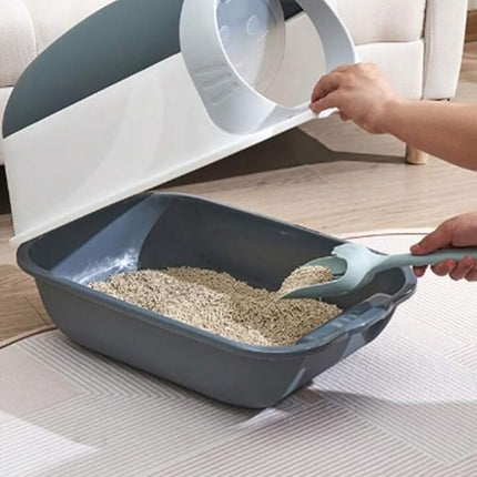 Ziggy Pupps Cat Cat Litter Box for Cats Easy to Clean Size  56× 39 × 40cm Grey