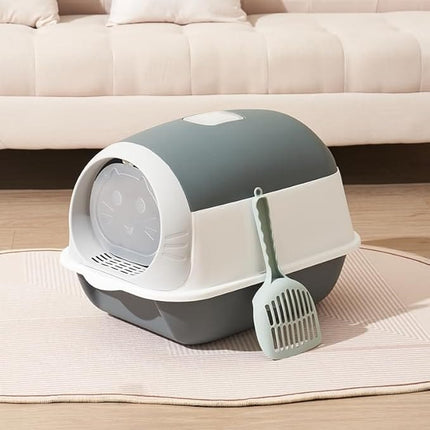 Ziggy Pupps Cat Cat Litter Box for Cats Easy to Clean Size  56× 39 × 40cm Grey