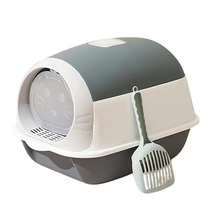 Ziggy Pupps Cat Cat Litter Box for Cats Easy to Clean Size  56× 39 × 40cm Grey
