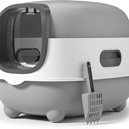 Ziggy Pupps Cat Cat Litter Box for Cats Easy to Clean Size  56× 39 × 40cm Grey