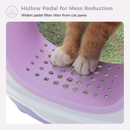 Ziggy Pupps Cat Cat Litter Box for Cats Easy to Clean Size  56× 39 × 40cm Purple