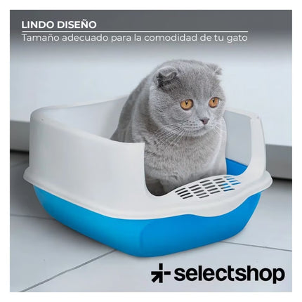 Ziggy Pupps Cat Cat Litter Box with Front Door and Scoop 50.5x34x33cm Enclosed Pet Toilet Orange
