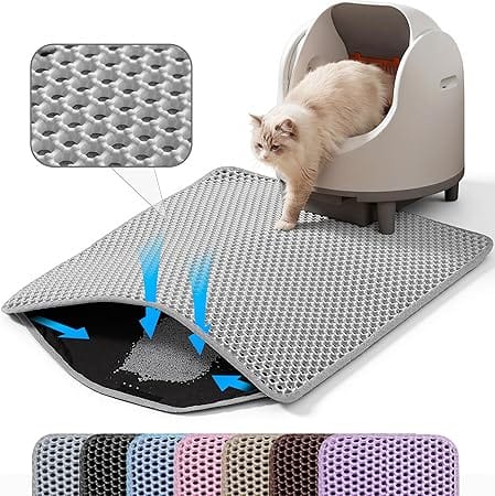 Ziggy Pupps Cat Cat Litter Mat Trapping For Litter Box 30× 30 cm Small Grey