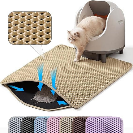 Ziggy Pupps Cat Cat Litter Mat Trapping For Litter Box 40 × 50 cm Beige