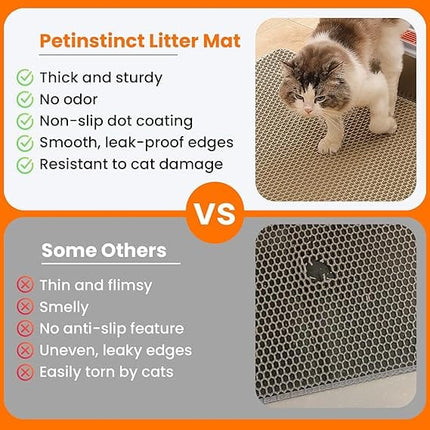 Ziggy Pupps Cat Cat Litter Mat Trapping For Litter Box 40 × 50 cm Beige