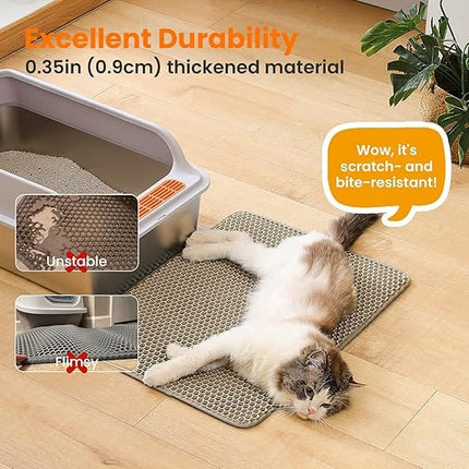 Ziggy Pupps Cat Cat Litter Mat Trapping For Litter Box 40 × 50 cm Beige