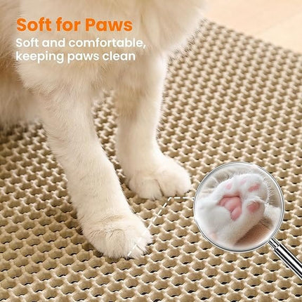 Ziggy Pupps Cat Cat Litter Mat Trapping For Litter Box 40 × 50 cm Beige