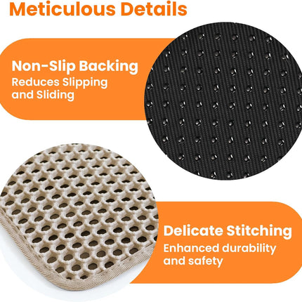 Ziggy Pupps Cat Cat Litter Mat Trapping For Litter Box 40 × 50 cm Beige