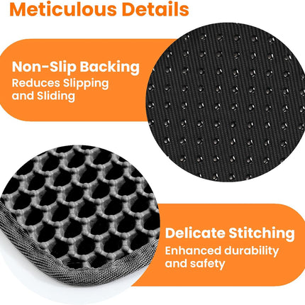 Ziggy Pupps Cat Cat Litter Mat Trapping For Litter Box 40 × 50 cm Black