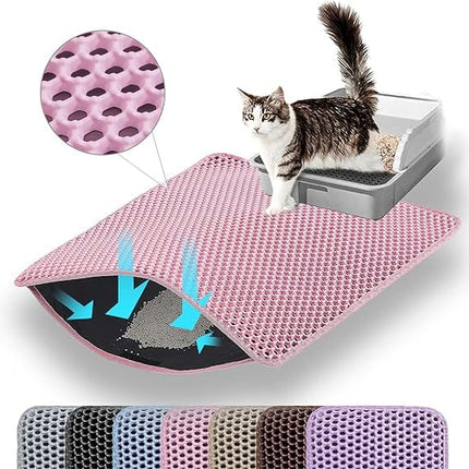 Ziggy Pupps Cat Cat Litter Mat Trapping For Litter Box 40 × 50 cm Pink