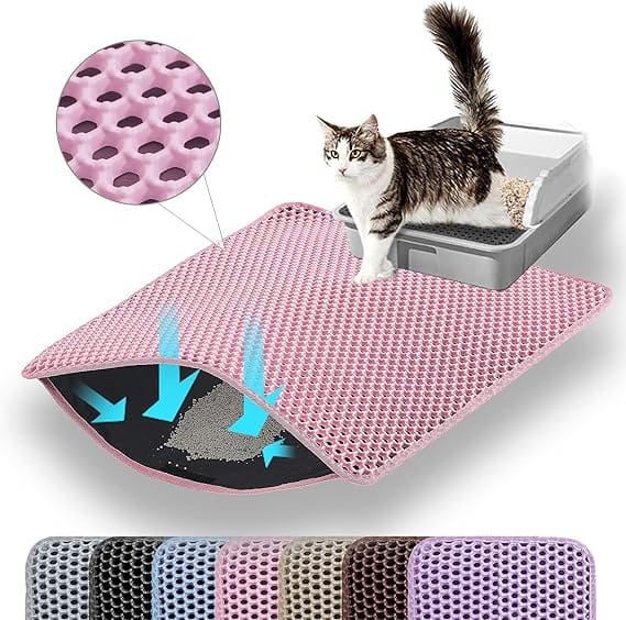 Ziggy Pupps Cat Cat Litter Mat Trapping For Litter Box 40 × 50 cm Pink