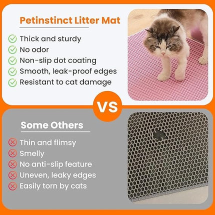 Ziggy Pupps Cat Cat Litter Mat Trapping For Litter Box 40 × 50 cm Pink
