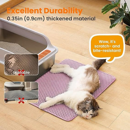 Ziggy Pupps Cat Cat Litter Mat Trapping For Litter Box 40 × 50 cm Pink