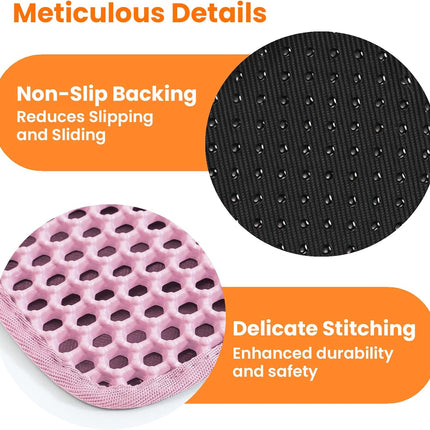 Ziggy Pupps Cat Cat Litter Mat Trapping For Litter Box 40 × 50 cm Pink