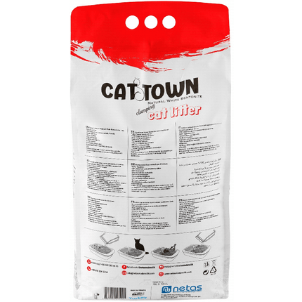 Ziggy Pupps Cat Cat Town White Bentonite Clumping Cat Litter Baby Powder Scent 20 L