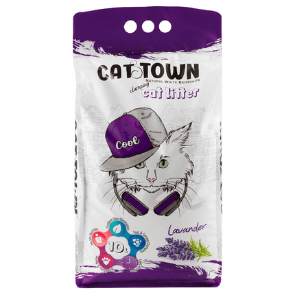 Ziggy Pupps Cat Cat Town White Bentonite Clumping Cat Litter Lavender Scent 5 L