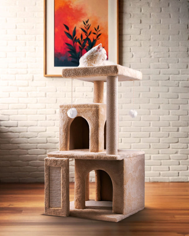 Ziggy Pupps Cat Cat Tree Platform With Indoor Scratches And Posts Large