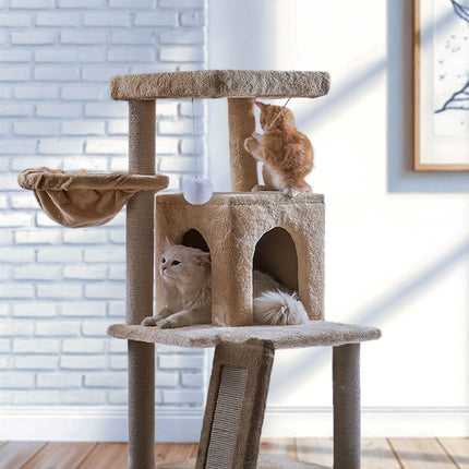 Ziggy Pupps Cat Cat Tree Platform With Indoor Scratches And Posts medium