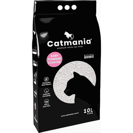 Ziggy Pupps Cat Catmania Bentonite Clumping Cat Litter Baby Powder Scent 10 L