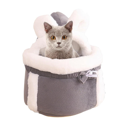 Ziggy Pupps Cat Cats Carrier Bag Warm Flannel Carrying Pets Small