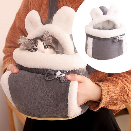 Ziggy Pupps Cat Cats Carrier Bag Warm Flannel Carrying Pets Small