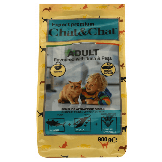 Ziggy Pupps Cat Chat and Chat Dry Food for Adult Cats Tuna and Peas Flavor 900 gr