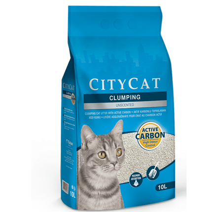 Ziggy Pupps Cat City Cat Unscented Clumping Cat Litter with Active Carbon10 L