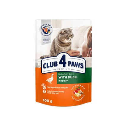 Ziggy Pupps Cat Club 4 Paws Wet Food with Duck in Gravy for Adult Cats 100 gr