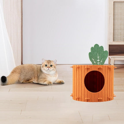 Ziggy Pupps Cat Cozy Felt Cat House Easy Assembly Private Circle Hideaway