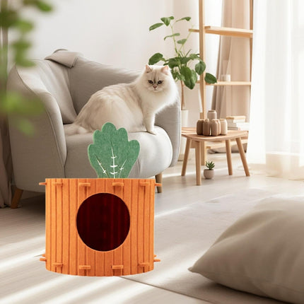Ziggy Pupps Cat Cozy Felt Cat House Easy Assembly Private Circle Hideaway