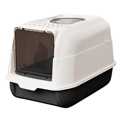 Ziggy Pupps Cat Enclosed Cat Litter Box Anti Splash Pet Toilet with Odor Control 52x36x35 cm