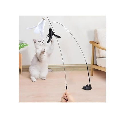 Ziggy Pupps Cat Feather Wand Cat Toy with Suction