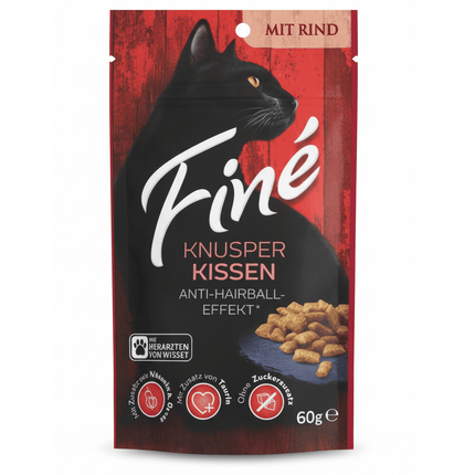 Ziggy Pupps Cat Fine knusper kissen anti hairball effekt mit rind 60g