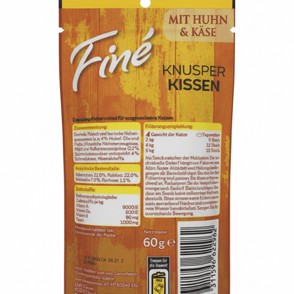 Ziggy Pupps Cat Fine knusper kissen  mit huhn and kase 60g