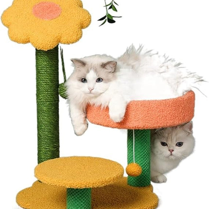 Ziggy Pupps Cat Flower Cat Tree And Tower for Large Cats Climbing Frame & Scratcher