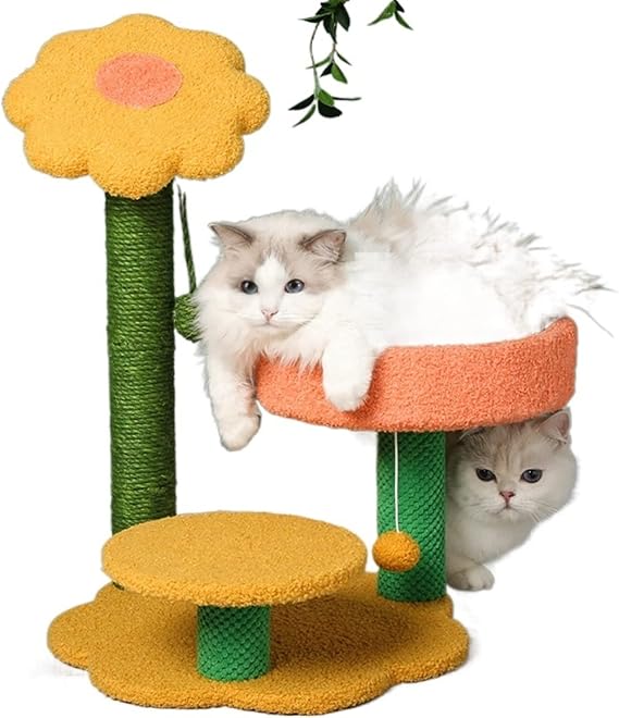 Ziggy Pupps Cat Flower Cat Tree And Tower for Large Cats Climbing Frame & Scratcher