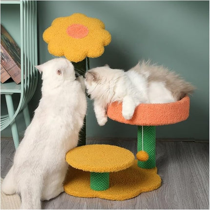 Ziggy Pupps Cat Flower Cat Tree And Tower for Large Cats Climbing Frame & Scratcher