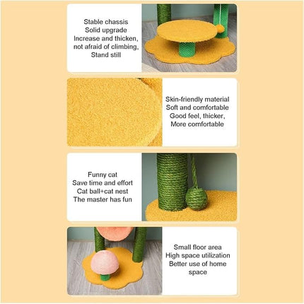 Ziggy Pupps Cat Flower Cat Tree And Tower for Large Cats Climbing Frame & Scratcher
