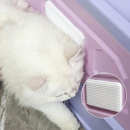 Ziggy Pupps Cat Foldable Enclosed Cat Litter Box with Pull-Out Drawer 50x38x36cm Covered Pet Toilet Pink